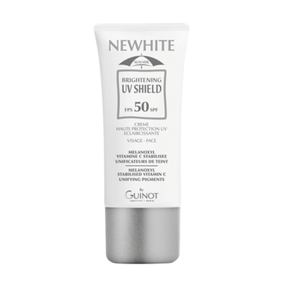 Guinot Newhite Brightening UV Shield SPF50 fényvédő hiperpigmentált bőrre