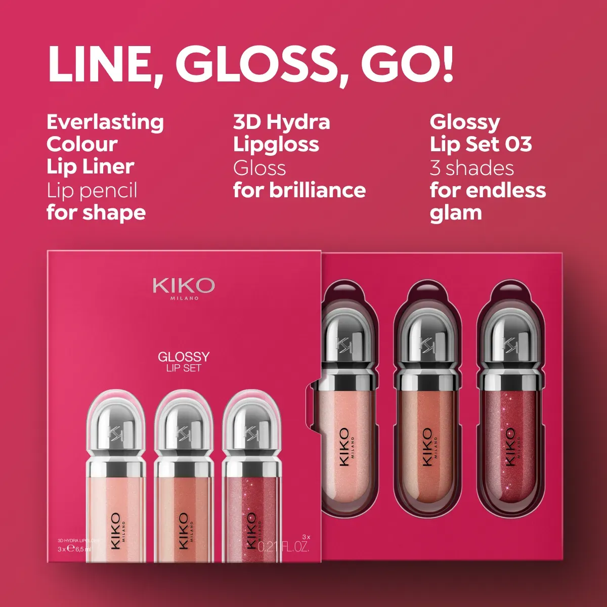 KIKO Milano Glossy Lip Set 01