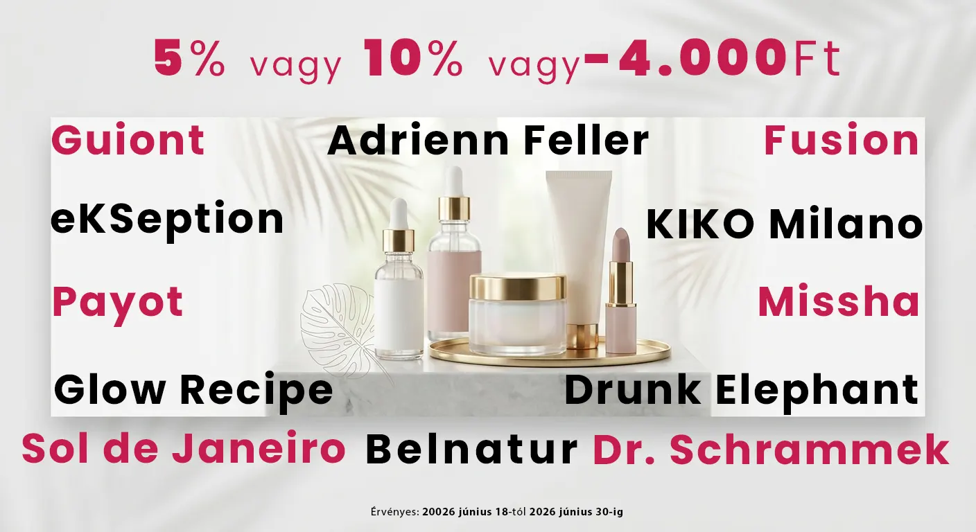 Guinot Payot Sol de Janeiro Glow Recepie Drunk Elephant Adreinn Feller Ilcsi eKSeption Fusion-Meso, Dr Schrammek, Belnatur akció Holika Holika Missha