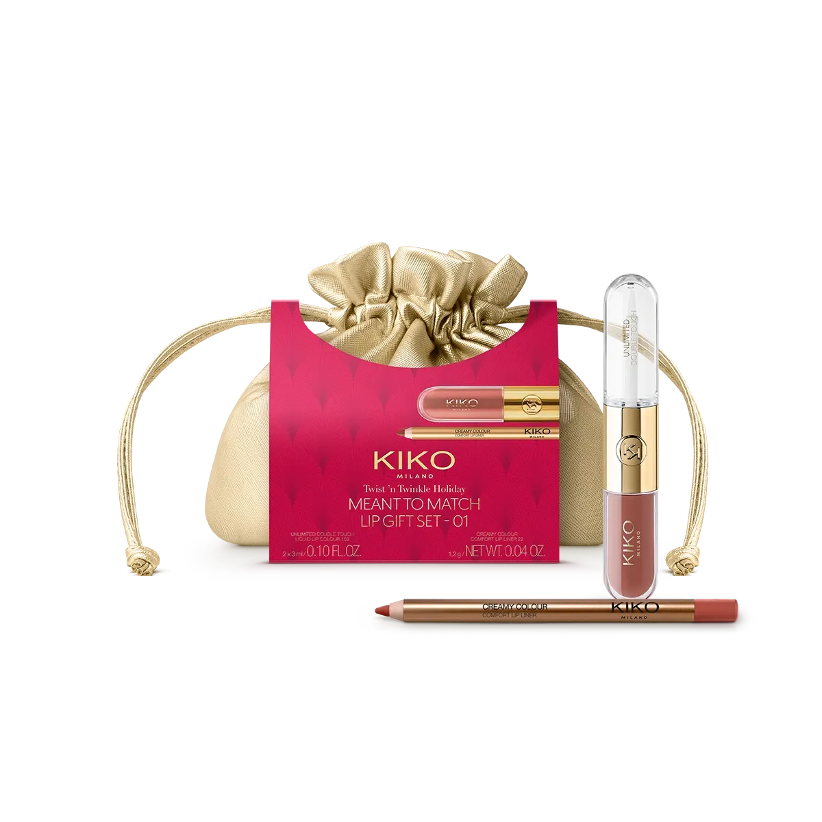 Kiko Milano Twist N Twinkle Holiday Meant To Match Lips Gift Set